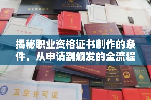 原阳揭秘职业资格证书制作的条件，从申请到颁发的全流程解析