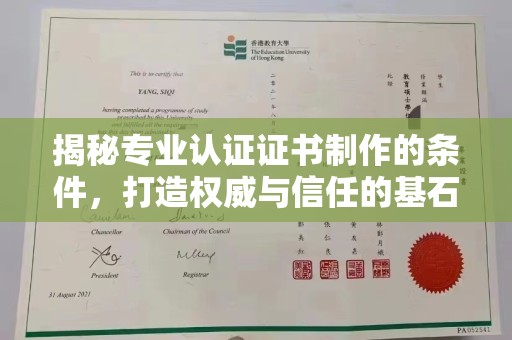 原阳揭秘专业认证证书制作的条件，打造权威与信任的基石