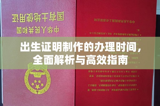原阳出生证明制作的办理时间，全面解析与高效指南