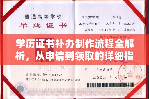 原阳学历证书补办制作流程全解析，从申请到领取的详细指南
